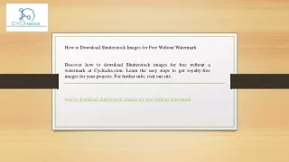 How to Download Shutterstock Images for Free Without Watermark   Cychacks.com