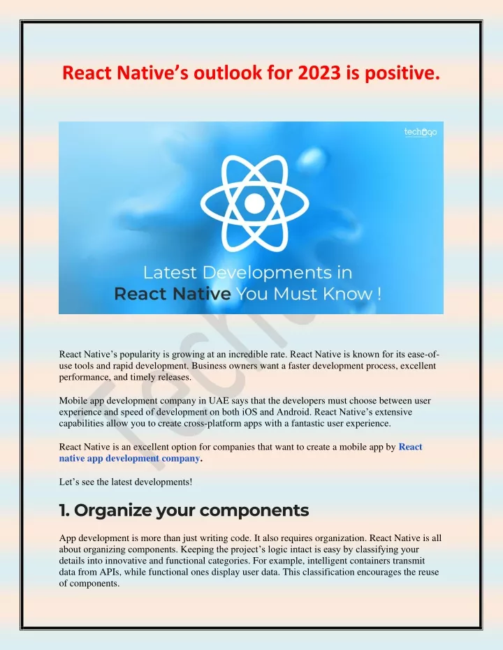 react native s outlook for 2023 is positive