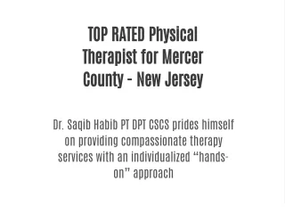 top rated physical therapist for mercer county