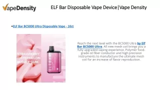 ELF Bar Disposable Vape Device