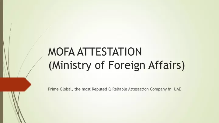 mofa attestation ministry of foreign affairs