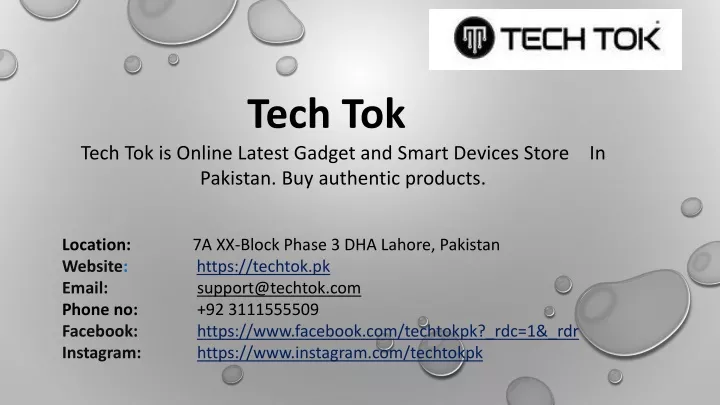 tech tok tech tok is online latest gadget