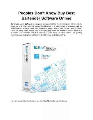 Peoples Don’t Know Buy Best Bartender Software Online