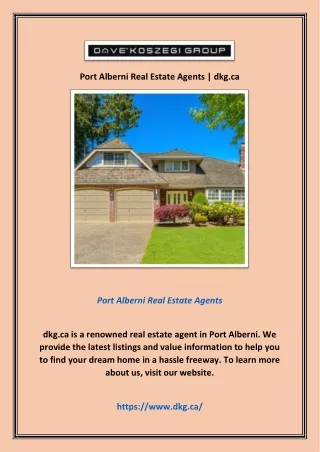 Port Alberni Real Estate Agents | dkg.ca