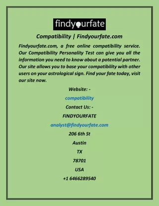 compatibility findyourfate com