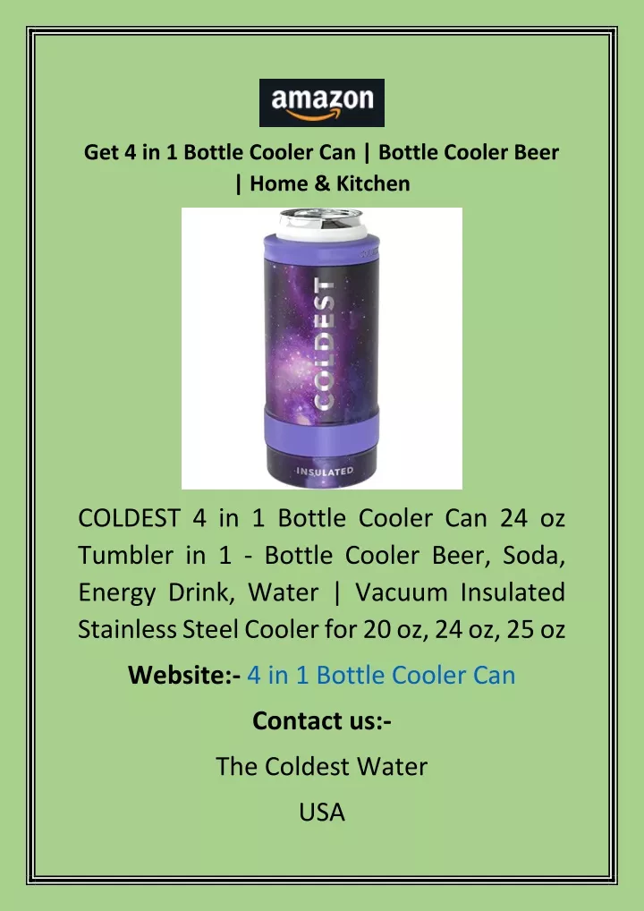 get 4 in 1 bottle cooler can bottle cooler beer