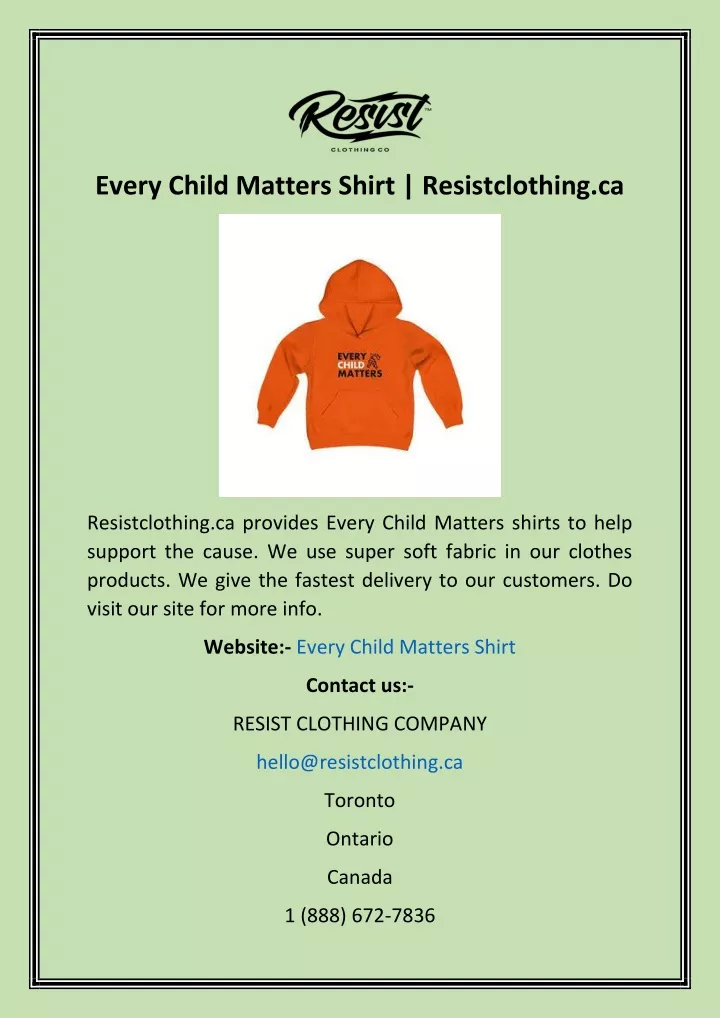 every child matters shirt resistclothing ca