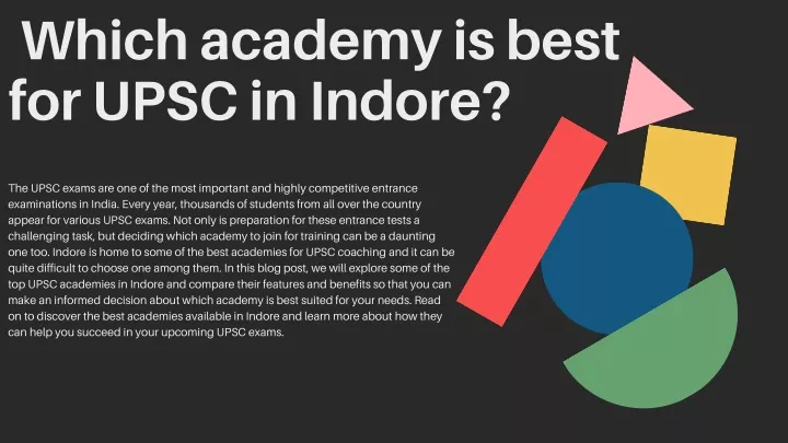 which academy is best for upsc in indore