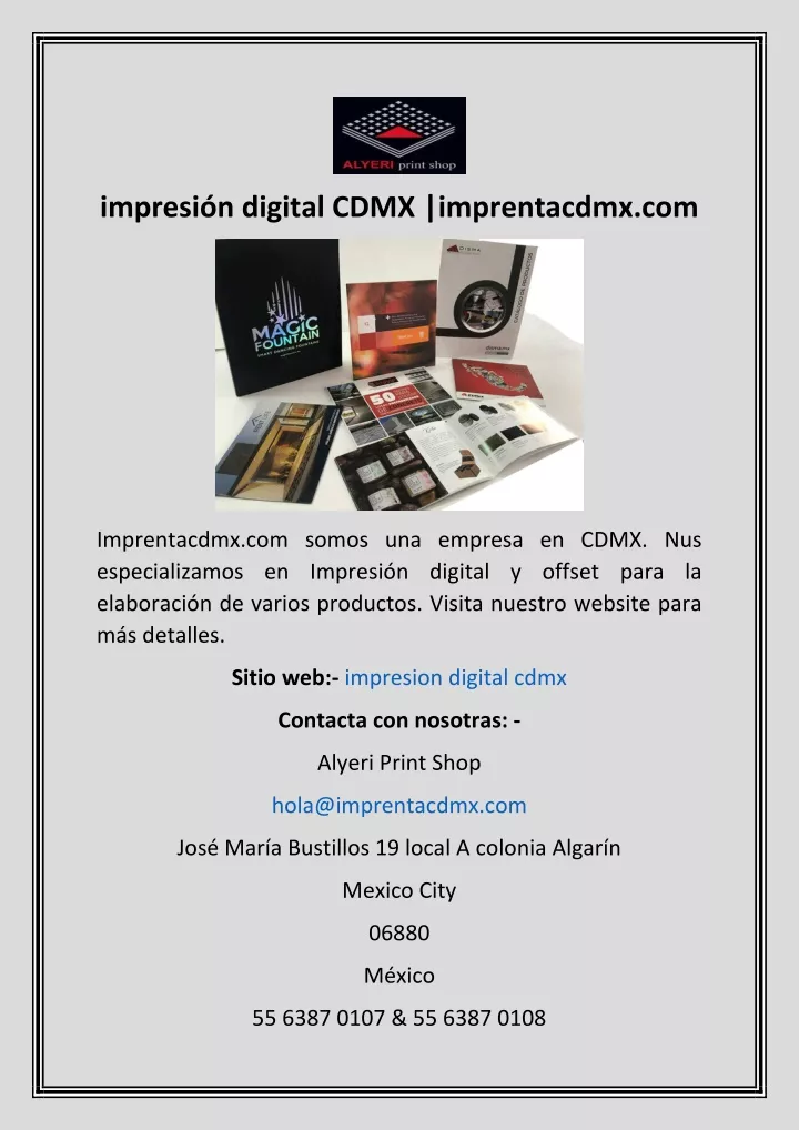 impresi n digital cdmx imprentacdmx com