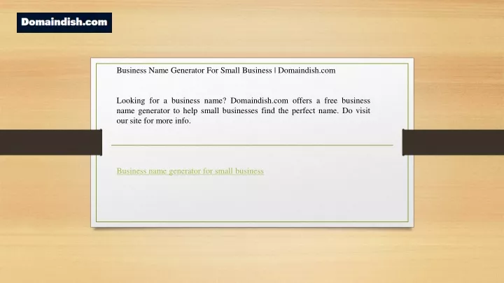business name generator for small business