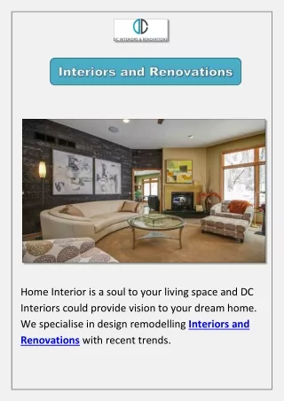Interiors and Renovations | Dc Interiors & Renovations