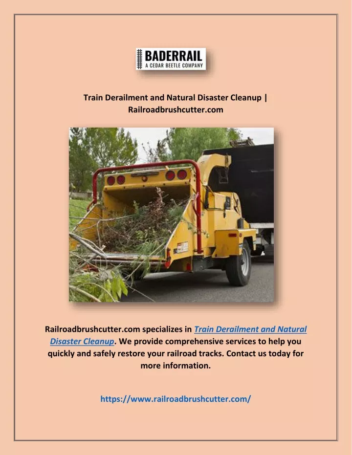 train derailment and natural disaster cleanup