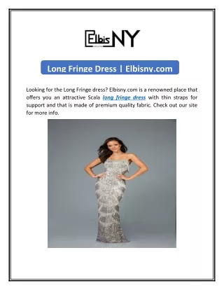 Long Fringe Dress | Elbisny.com
