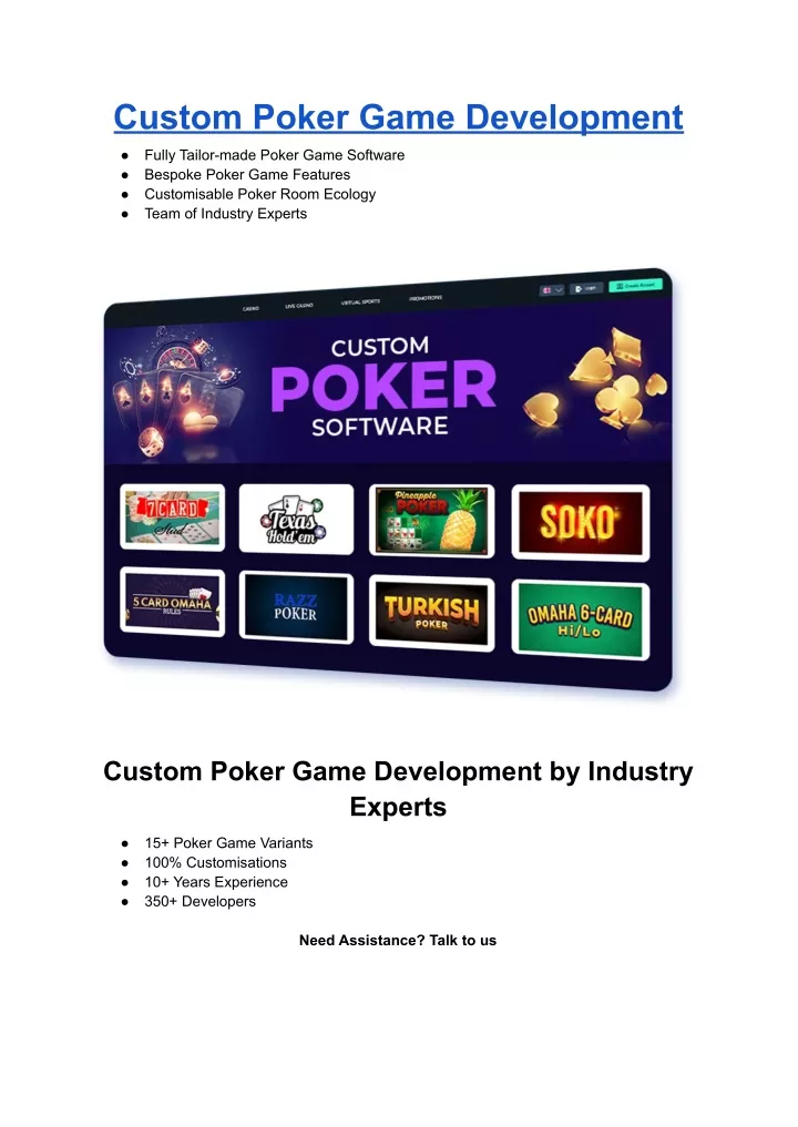 custom poker game development