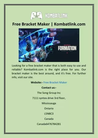 Free Bracket Maker  Kombatlink