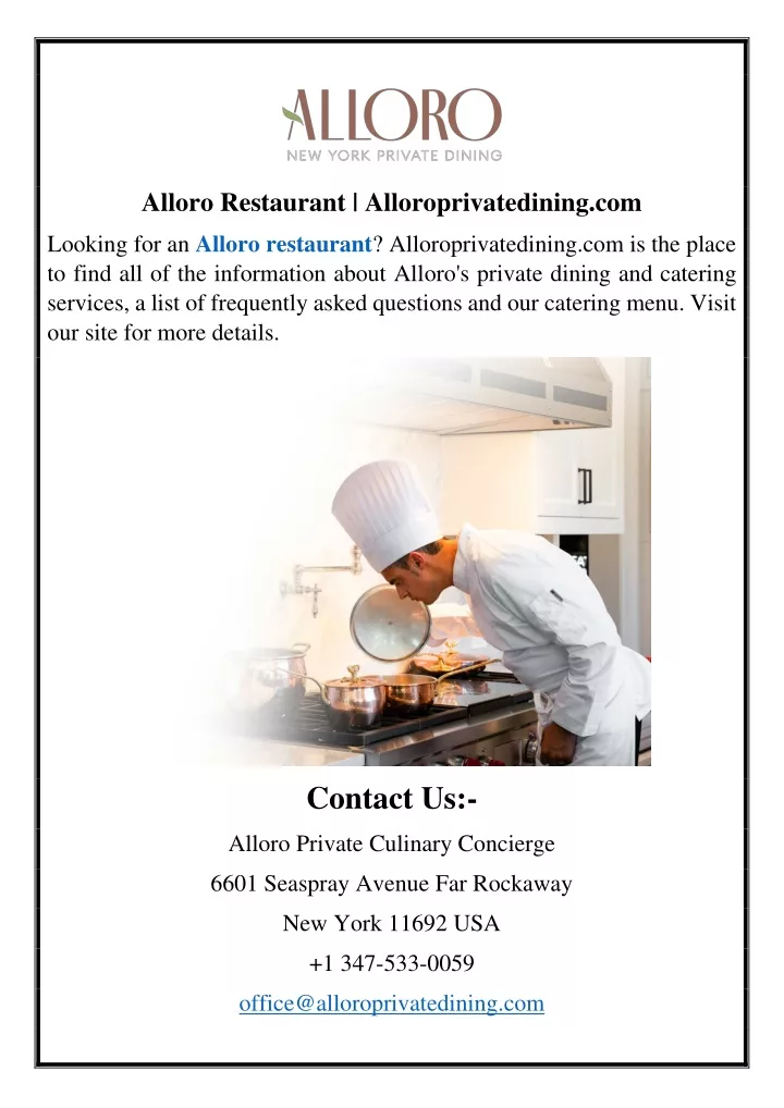 alloro restaurant alloroprivatedining com