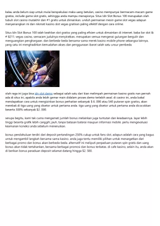 kalau anda belum siap untuk mulai berspekulasi