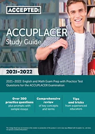 free pdf ACCUPLACER Study Guide 2021-2022: English and Math Exam Prep with Pract