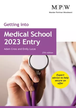 get [pdf] Getting into Medical School 2023 Entry (Getting Into Guides)