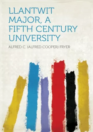 download Llantwit Major, a Fifth Century University