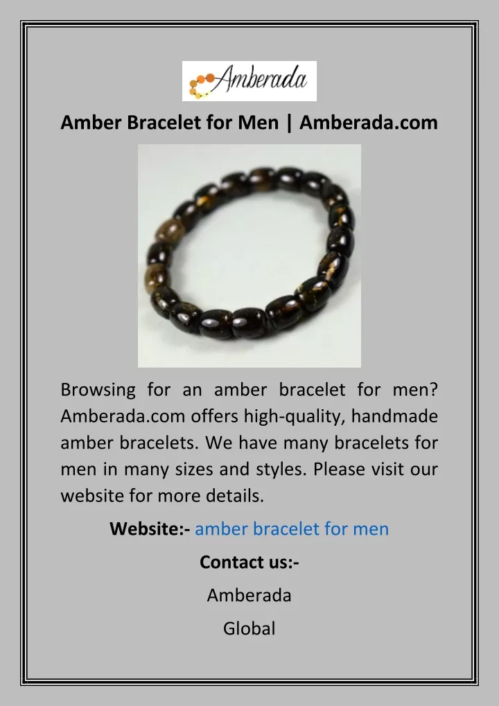 amber bracelet for men amberada com