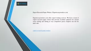 Expert Research Paper Writers  Expertessayswriters