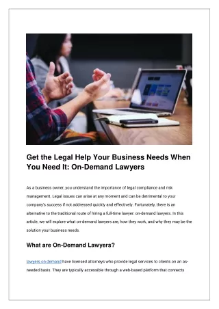 Get the Legal Help Your Business Needs When You Need It_ On-Demand Lawyers