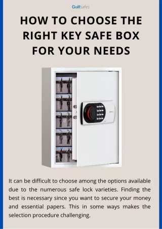How to Choose the Right Key Safe Box for Your Needs