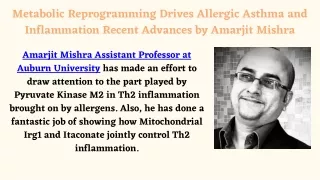 metabolic reprogramming drives allergic asthma