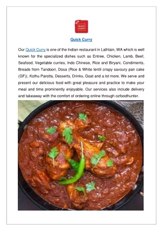 quick curry our quick curry is one of the indian