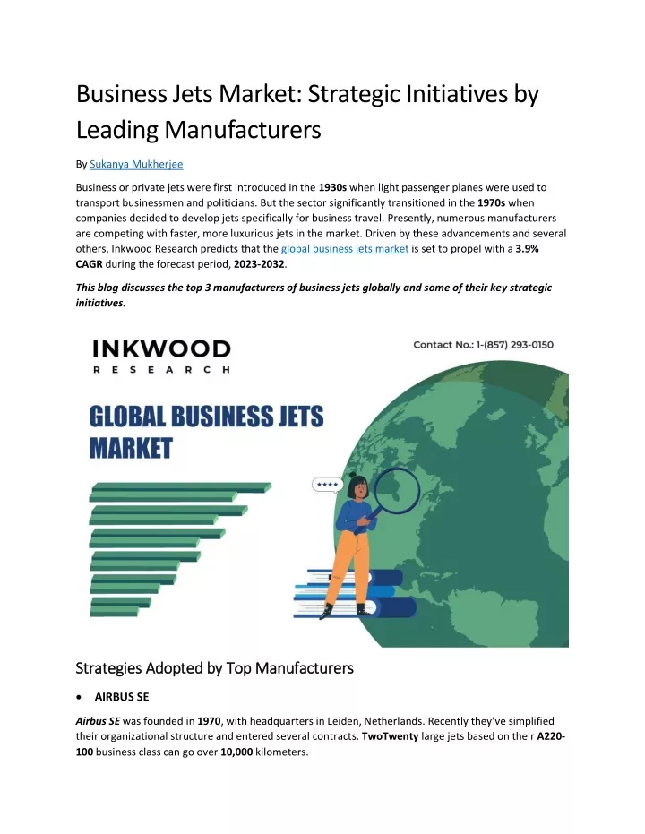 business jets market strategic initiatives