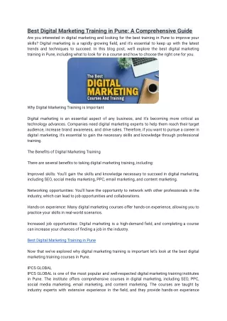Best Digital Marketing Training in Pune_ A Comprehensive Guide