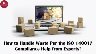 how to handle waste per the iso 14001 compliance