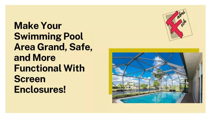 make your swimming pool area grand safe and more