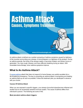 Asthma Attack_ Causes, Symptoms & Treatment - Dr. Virendra Singh