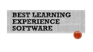 Best Learning Experience Software