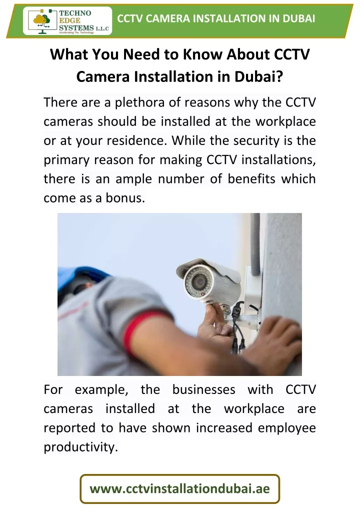 cctv camera installation in dubai