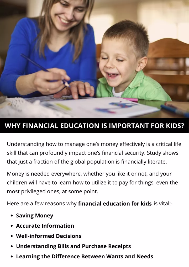 why financial education is important for kids