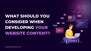 What should you consider when developing your website content (2)