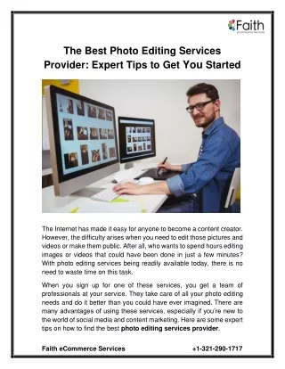 the best photo editing services provider expert