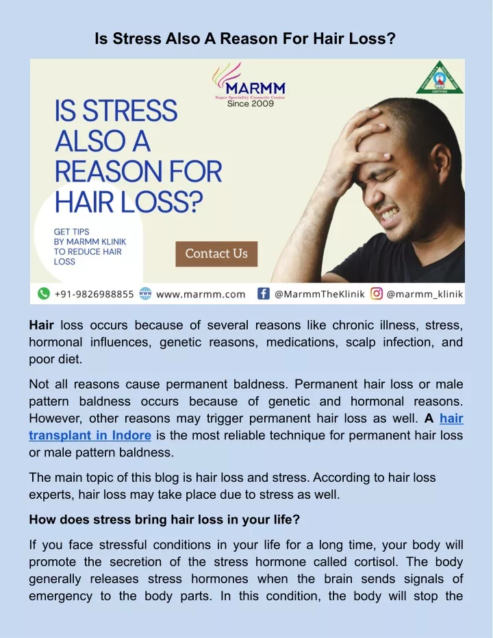 is stress also a reason for hair loss
