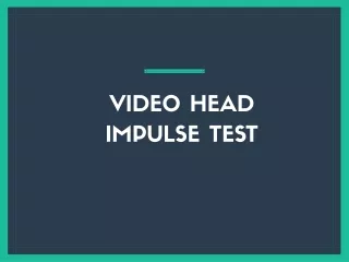 Video Head Impulse Test