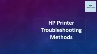 HP Printer Toruble Shooting Methods