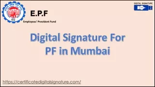 digital signature for pf in mumbai