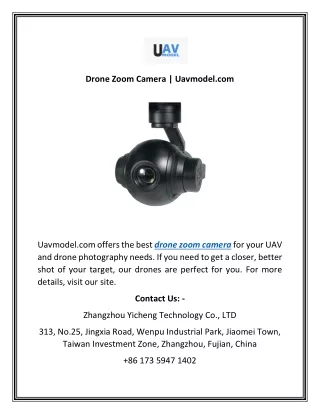 Drone Zoom Camera | Uavmodel.com