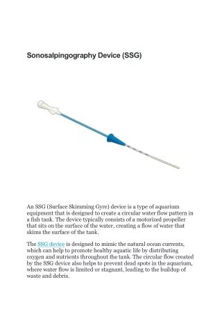 sonosalpingography device ssg