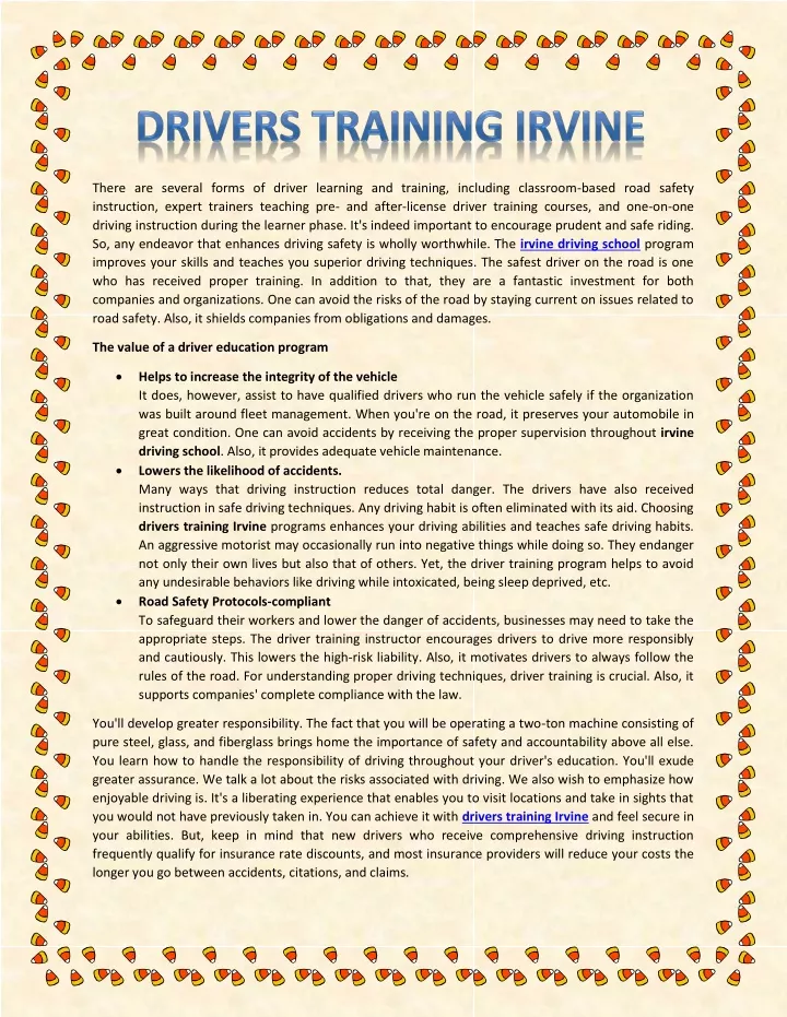 there are several forms of driver learning