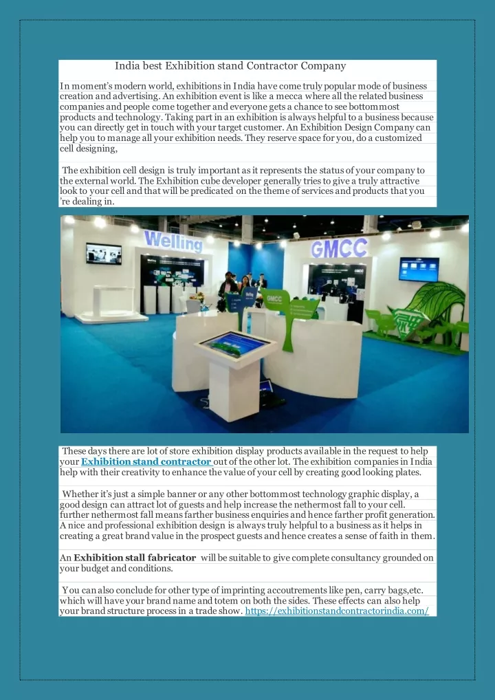 PPT - India Best Exhibition Stand Contractor Company PowerPoint ...