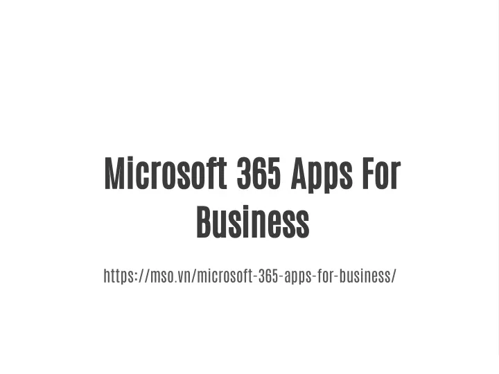 microsoft 365 apps for business