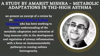 a study by amarjit mishra metabolic adaptations